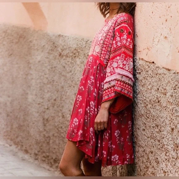 Spell Arabian Jewel Dress, Size M/L, Red - Picture 2 of 13